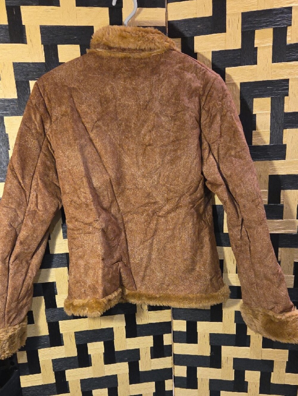Dex Brown Teddy Faux-Suede Jacket - Picture 3 of 3